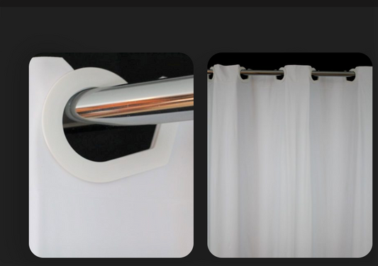 12 pack (1 case) PREHOOK vinyl shower curtain - White